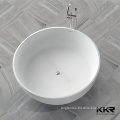 Pure White Solid Surface Freestanding Round Bathtub